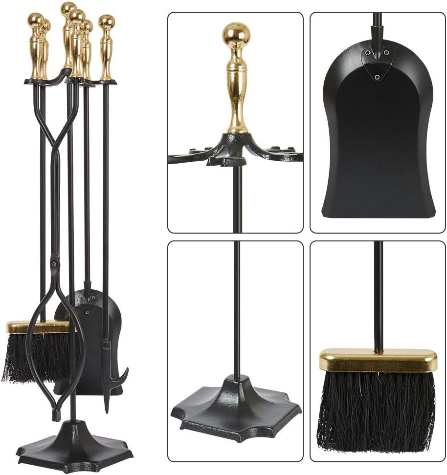 AMAGABELI GARDEN & HOME 5 piece fireplace tool set-05