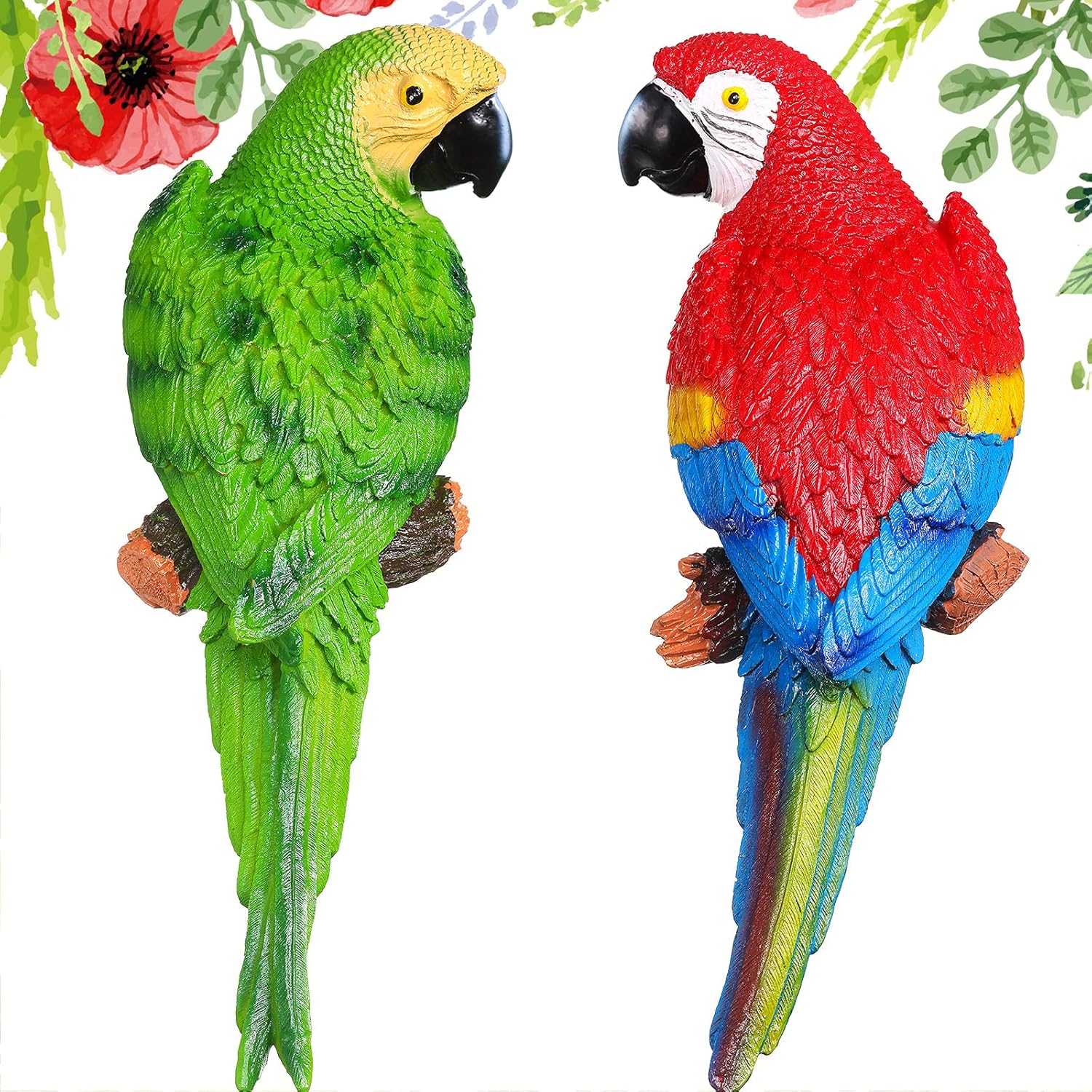Jetec 2 parrot statues